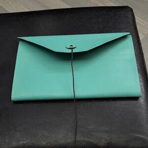 Turquoise Envelope Clutch